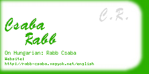 csaba rabb business card